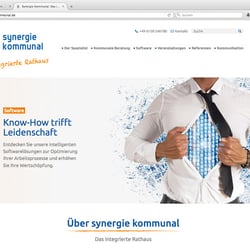 Homepage mit dem Slidermotiv „Software für die kommunale Verwaltung“
