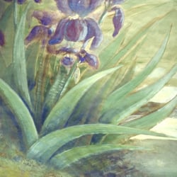 Schwertlilien, Caparol, 70,5×58 cm, 1991
