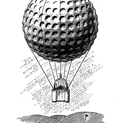 Golfball als Ballon