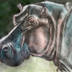 Graphit aquarelliert