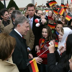 Bundespräsident Horst Köhler bei einem Besuch in Zweibrücken