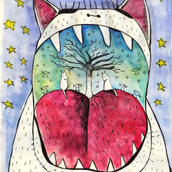 After life, ink & watercolour 2008