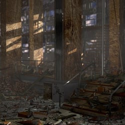 derelict building