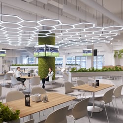 Innenvisualisierung des Greenrooms im neuen Karlsruher Stadion