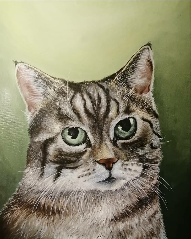 Cat in oil