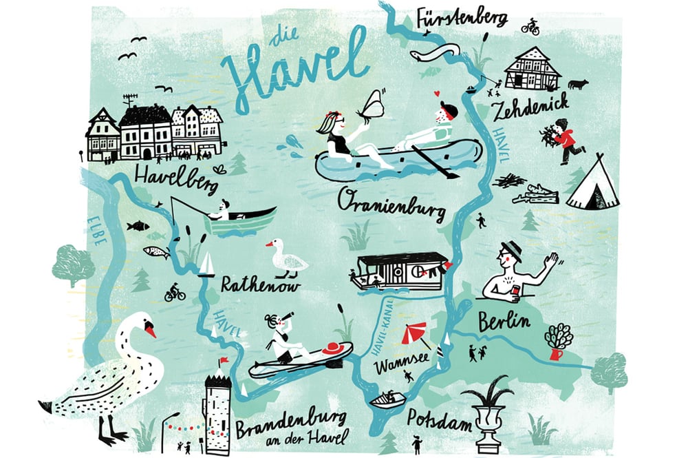 Illustriere Landkarte