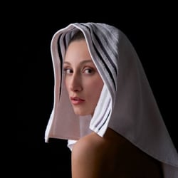 inspiriert bei „das mädchen mit dem perlenohrring“ von jan vermeer