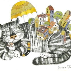 Tusche und Aquarell