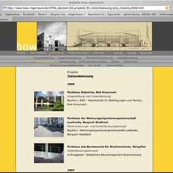 Konzeption, Gestaltung und Realisierung der Webpräsenz für ein Architektur- bzw. Ingenieurbüro