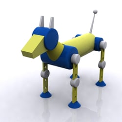 Exercise 3D Dog. Software 3D Max.