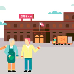 Illustrationen für  BNP Paribas Factor Erklärfilm zum Thema „Factoring“