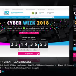HQ Patronen Landingpage // Webdesign
