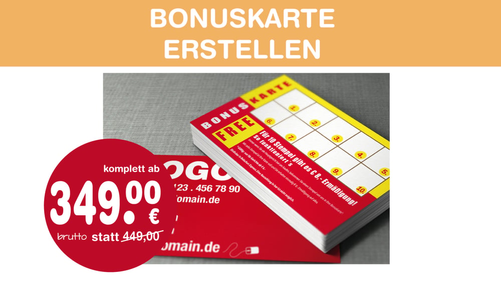Bonuskarte erstellen | Layout gestalten