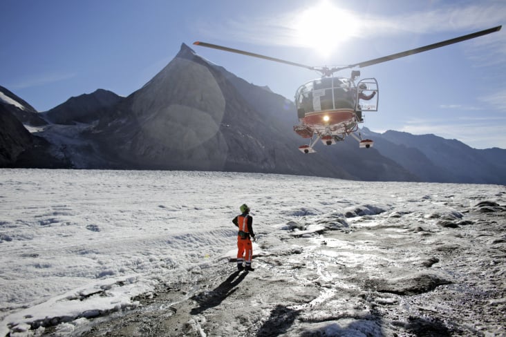 Heli-Shooting in den Alpen für MEWA