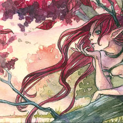 Goodbye summer – freie Illustration, Aquarell