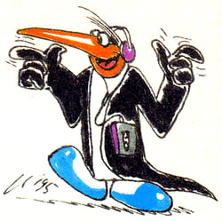 Masktottchen Pinguin mit Walkman