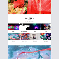 Screenshot of the entire one-page website.