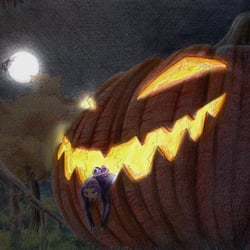 Illustration für ein Halloweengedicht