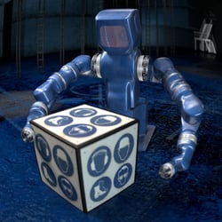 Testrendering in der Entwicklung der Roboter und des Looks