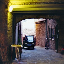 Girl at the door