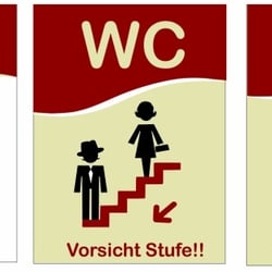 Entwürfe WC Schild Amorino