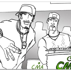 Scribble für ein Storyboard