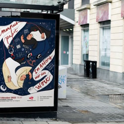 Digital Illustration and Poster Design for Markus Pabst –  Im Anfang war das Wort – Mockup