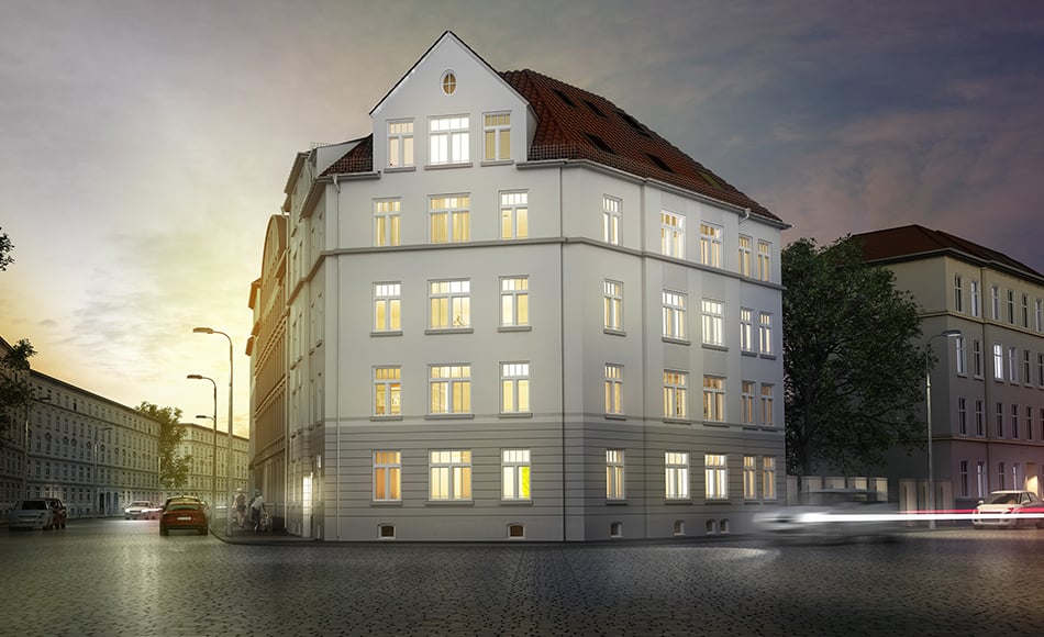zwetdesign 3D Exterior Abendstimmung Hanseatic Bauwerk