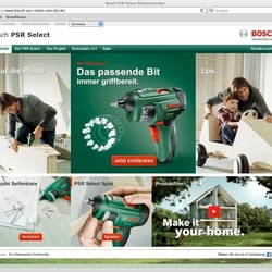 Offizielle Website des innovativen Akkuschraubers Bosch PSR Select