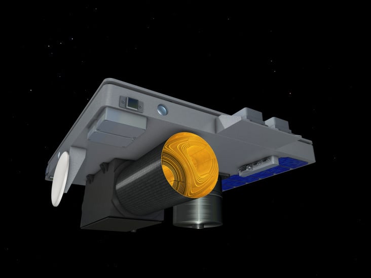 Visualisierung des Kleinsatellits Max Valier