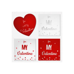 Set von Liebeskarten zum Valentinstag
