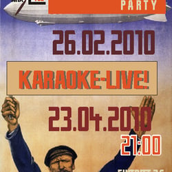 Plakat für karaokeabend