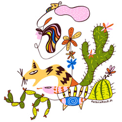 Illustration zum Thema Blühende Wüste