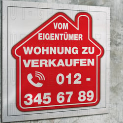 Immobilien-Verkaufsschild erstellen | Layout gestalten