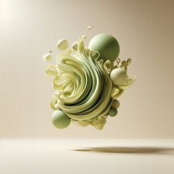 AI-Generated Fluid Form Study
