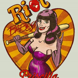 Riot Girls »Priscilla«, T-Shirt Design