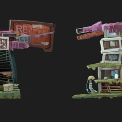 Asset creation for a game called Corvus