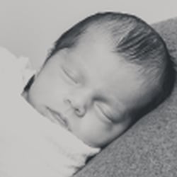 newborn black and white