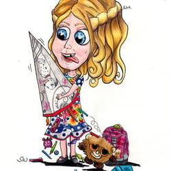 CARTOON mit Tusche und Polychromos