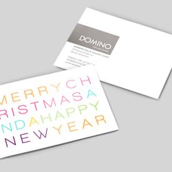 Domino Weihnachtskarte