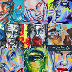 Porträt Malerei – #carographic by Carolyn Mielke #popart #contemporaryart