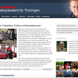 Umfangreiche Website-Umsetzung für MdB Bodo Ramelow