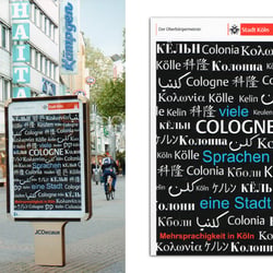 1. Platz Plakatwettberb: Mehrsprachigkeit in Köln