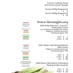 Spargelkarte als Aktionseinleger