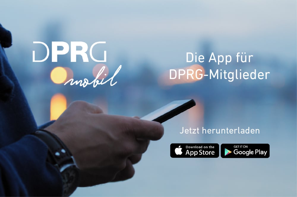 Grafik für E-Mail-Signatur zur Vorstellung der neuen DPRG-App