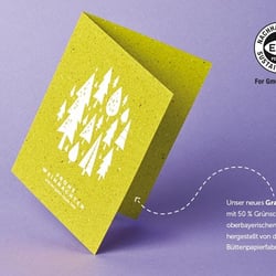 Graspapier Weihnachtskarte