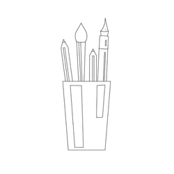 Kunst – und Schreibutensilien