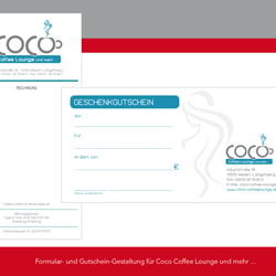 Gutschein und Bewirtungsbeleg Coco Coffee Lounge und mehr …