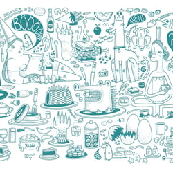 Wimmelbild „5-Uhr-Tee“