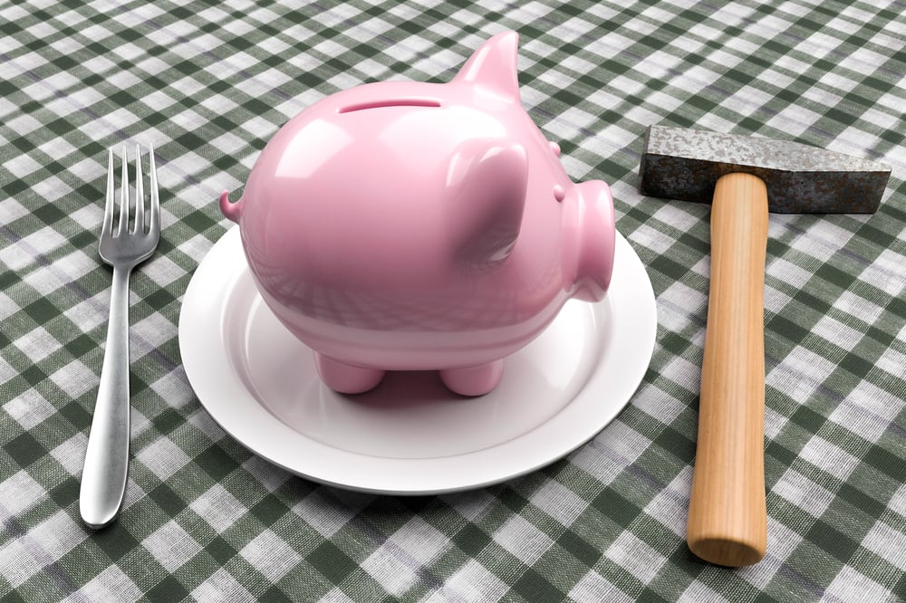 3D-Illustration „sparsam“
